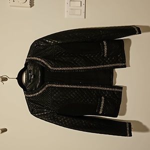 FOREVER 21  Faux leather beaded jacket